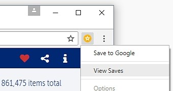 Save to Google Chrome UI button