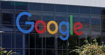 Google logo on headquarters