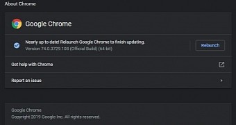 The new version of Chrome rolls out gradually through the built-in update engine