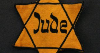 A yellow Jewish star used in WW2 to mark Jewish people