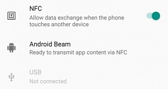 NFC options in Android