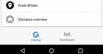 New Dashboard tab in Google Now