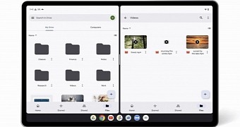 Google Drive windows running side-by-side