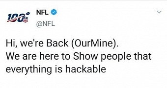 NFL Twitter account hacked by OurMine