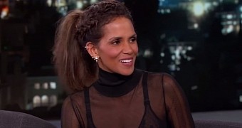 Halle Berry, 49, wears completely see-through top for TV interview, still looks classy