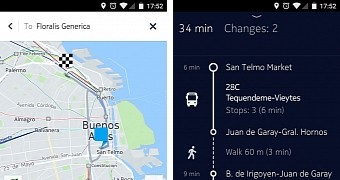 Route share feature for HERE Maps