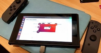 Ubuntu 18.04 LTS running on Nintendo Switch