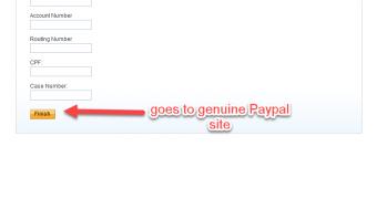 Submit button leads back to PayPal URL, when hovering