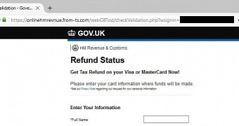 The fake tax refund page