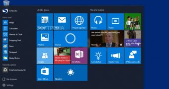 This is the new Windows 10 Start menu