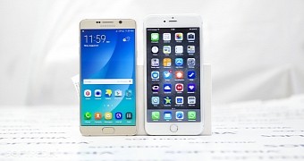 Samsung Galaxy Note5 and iPhone 6 Plus