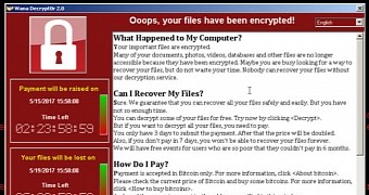 WannaCry ransomware lock screen
