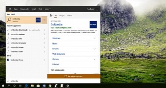 Search feature in Windows 10