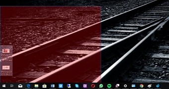 Red selection rectangle in Windows 10