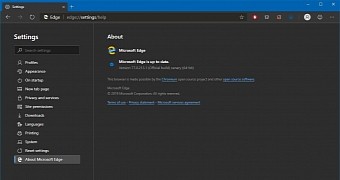 Microsoft Edge Canary theme settings