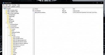 Windows Registry Editor in Windows 10