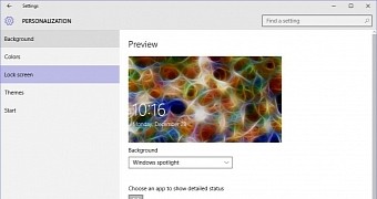 Windows Spotlight options in Windows 10's Settings screen