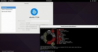 Ubuntu 17.04 with GNOME 3.24 running on Acer Chromebook 11 (C740)