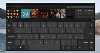 The Windows 10X touch keyboard on Windows 10