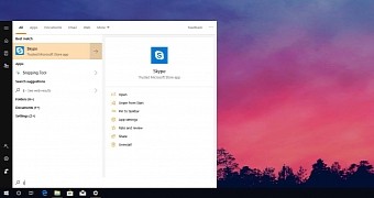 The Windows 10 search feature