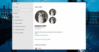 Changing account picture in Windows 10