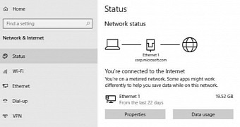 Network information in Windows 10 version 2004