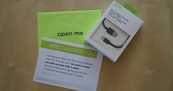 HTC Thank you packages with USB-C cables