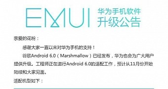 Huawei Announces Android 6.0 Marshmallow Updates for 15 Smartphones