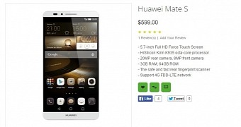 Huawei Mate S Confirmed to Come with Same Display Technology as iPhone 6S