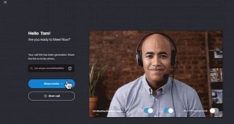 Meet Now allows you to set up a video call without an account