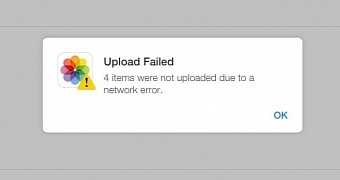 Upload failed error screenshot #1