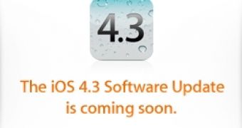 Apple iOS 4.3 'coming soon' banner