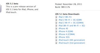 iOS 5.1 beta available for download over at Apple's Developer center