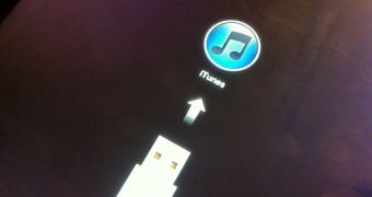 iOS 'Connect to iTunes' screen