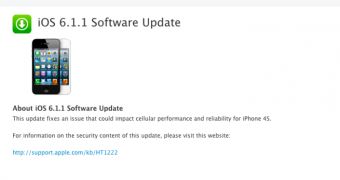 iOS 6.1.1 Software Update