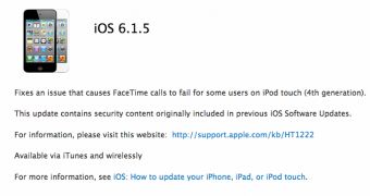 iOS 6.1.5 software update