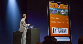 Apple demoing the new Passbook app at WWDC 2012