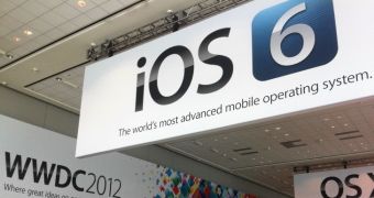 iOS 6 banner hung at Moscone West, San Francisco (WWDC 2012)