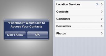 iOS 6 Facebook privacy