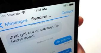 Texting on iOS 7