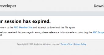 The message returned by Apple's server when attempting to download iOS 7 Beta 4