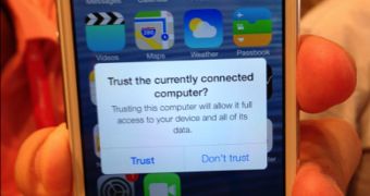 iOS 7 Beta 4 warning message