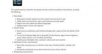 iOS 7 release notes