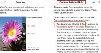 Leaked iPad user guide references iOS 8.1, burst mode for iPad Air 2