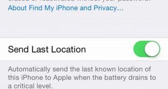 Find My iPhone module in iOS 8