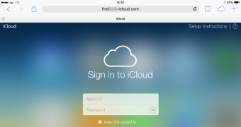 Phishing page for iCloud log-in