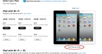 iPad 2 available online