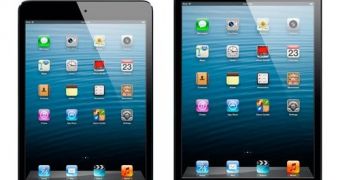 iPad mini next to what the iPad 5 would look like, based on the rumors
