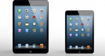 iPad 5 mockup next to iPad mini