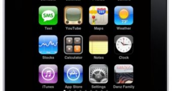 iPhone home screen on iPad (mockup)